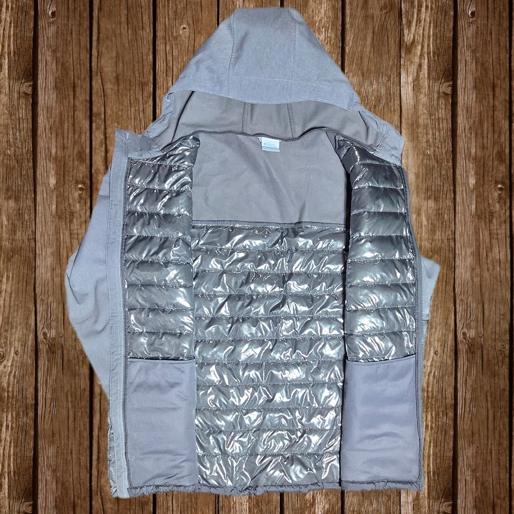 Columbia Omni-heat Men's Heather Gray Hooded Jacket 3XL - Picture 10 of 11